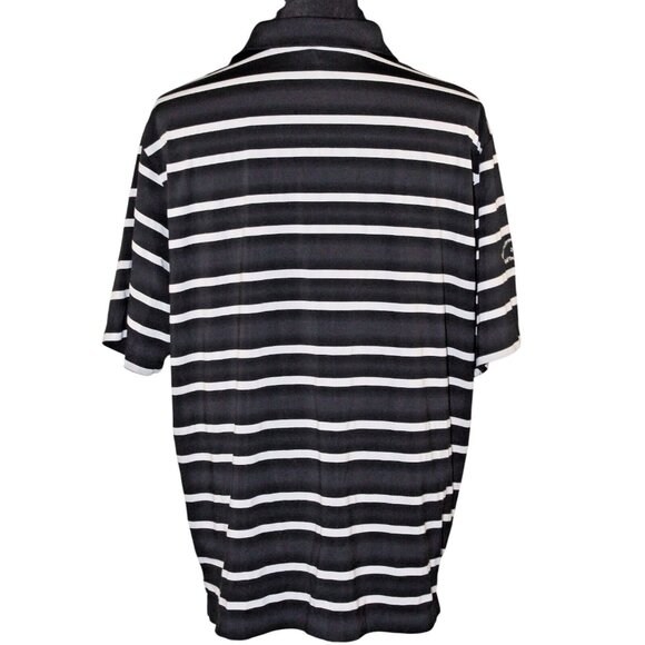 Nike Golf 2XL Dri Fit Stay Cool Short Sleeve Black White Striped Golf Polo Shirt - Picture 2 of 9